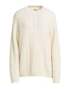 At.p.co At. P.co Wardrobe Woman Sweater Ivory Size Xl Wool, Polyamide In White