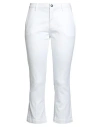At.p.co At. P.co Woman Pants White Size 10 Cotton, Elastane