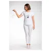 A.tratti Chic White Stretch Viscose Tee