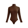 Ats Bree Highneck Bodysuit In Brown