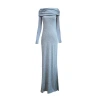 Ats Esme Off Shoulder Maxi Dress In Gray