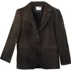 Ats Jett Suede Blazer In Brown