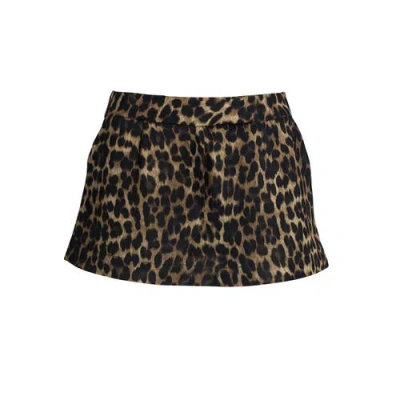 Ats Livia Leopard Skort In Brown