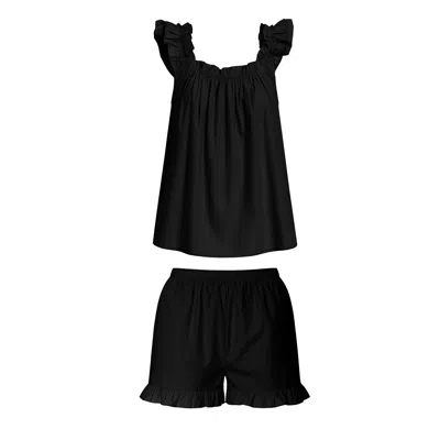 Ats The Label Amora Black Ruffle Set