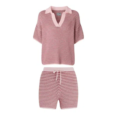 Ats The Label Gema Pink Knit Set