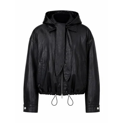 Ats The Label Women's Black Arden Two-way Detachable Hood Jacket