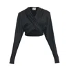 Ats The Label Women's Black Eclips Crop Hoodie In Black