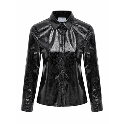 Ats The Label Women's Black Noir Croc Statement Shirt