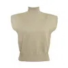 Ats The Label Women's Brown / Neutrals Giselle Taupe Essential Knitted Turtle Neck In Brown