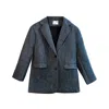 Ats The Label Women's Colette Grey Wool Single Breasted Blazer