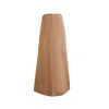 Ats The Label Women's Fern Suede Brown Midi Skirt
