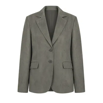 Ats The Label Women's Green Jett Suede Olive Blazer