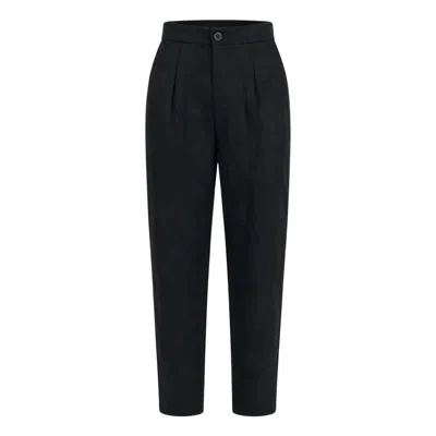 Ats The Label Women's Jett Suede Black Tailored Pants