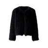 Ats The Label Women's Maren Black Faux Fur Coat In Black