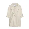 Ats The Label Women's Neutrals Cara Ivory Convertible Sleeve Button Outerwear In White