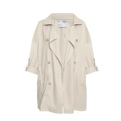 Ats The Label Women's Neutrals Cara Ivory Convertible Sleeve Button Outerwear In White