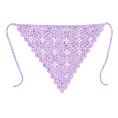 Ats The Label Women's Purple Isla Lilac Lace Bandana
