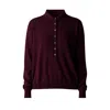 Ats The Label Women's Red Nara Maroon Knit Top In Burgundy