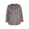 Ats The Label Women's Seraphine Grey Faux Fur Jacket Outerwear In Grey