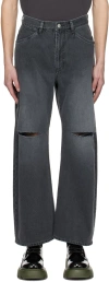 Attachment Black Distressed Jeans In C/#930 Black