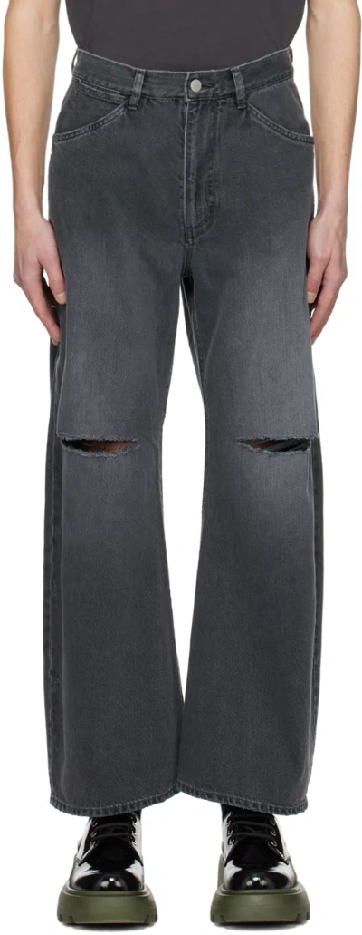 Attachment Black Distressed Jeans In C/#930 Black