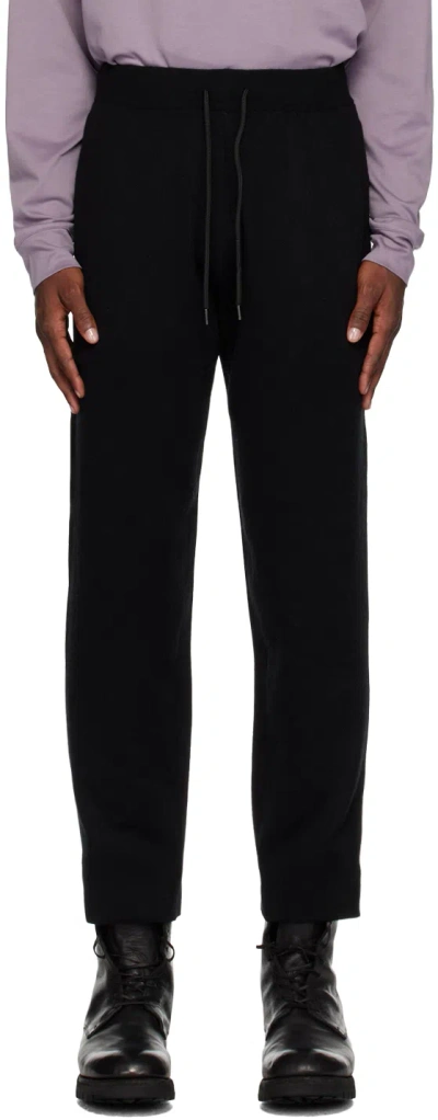 Attachment Black Double-face Sweatpants