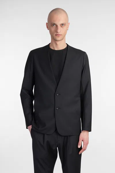 ATTACHMENT BLAZER IN BLACK POLYESTER