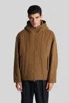Attachment Casual Jacket In Camel Wool In Brown