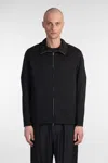 Attachment Cotton-blend Bomber Jacket In Black