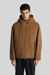 Attachment Casual Jacket In Camel Wool In Brown