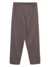 Attachment Cotton Double-face Lounge Pants In Brown