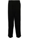 Attachment Cotton Straight-leg Trousers In Black