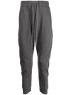 Attachment Drawstring Cotton-blend Trousers In Grey