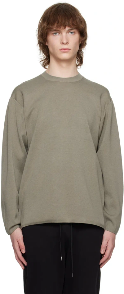 Attachment Gray Vented Sweatshirt In 910 Khaki Gray