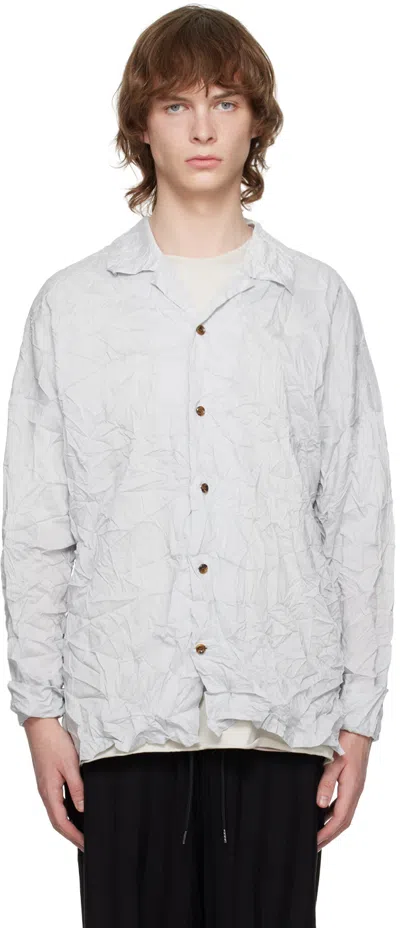 Attachment Gray Wrinkled Shirt In Grey