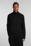 ATTACHMENT KNITWEAR IN BLACK COTTON