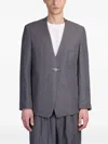 Attachment Blazer In Grey Linen In Grau