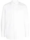 Attachment Long-sleeve Button-up Shirt In White