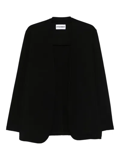 Attachment Open Front Knitwear In Black