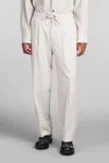 Attachment Wide-leg Drawstring Trousers In Beige