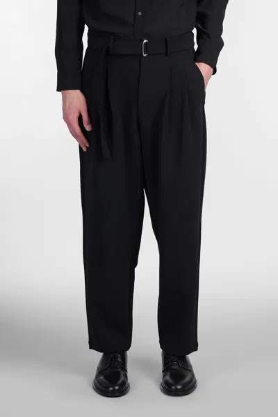 ATTACHMENT PANTS IN BLACK POLYESTER