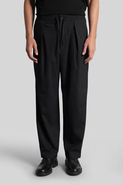 ATTACHMENT PANTS IN BLACK POLYESTER