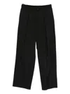 Attachment Pinstripe-pattern Trousers In Black