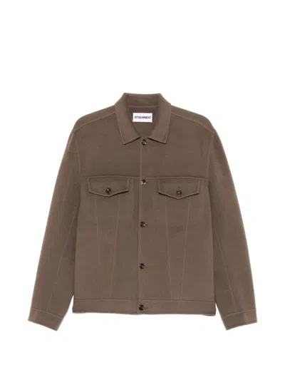 Attachment Pocket Jacket In Brown