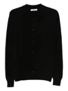 Attachment Polo-collar Cardigan In Black