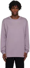 Attachment Purple Double-face Long Sleeve T-shirt In Purple
