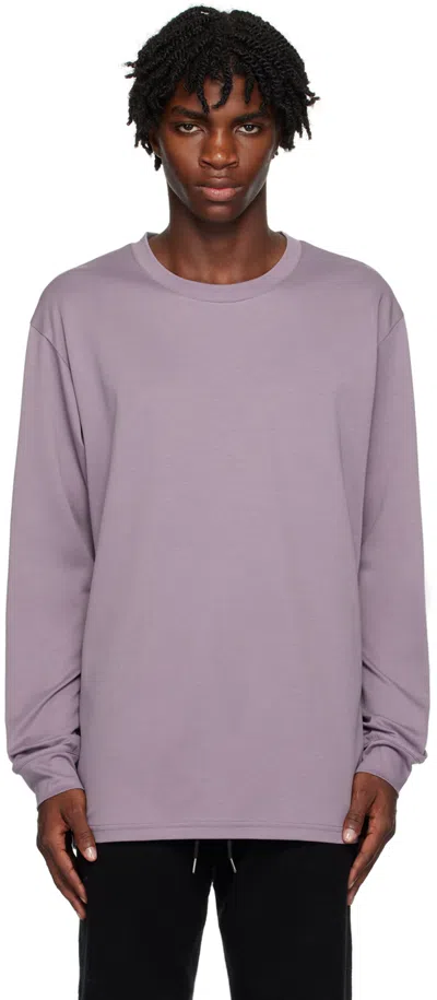 Attachment Purple Double-face Long Sleeve T-shirt