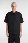 Attachment Shirt In Black Cotton In Black