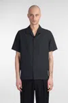Attachment Shirt In Black Cotton In Black