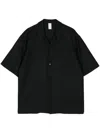Attachment Shirt In Black Wool In 黑色